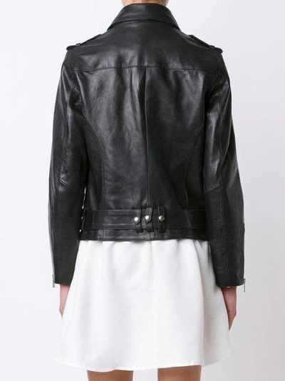 Shop Anine Bing Classic Biker Jacket In Black