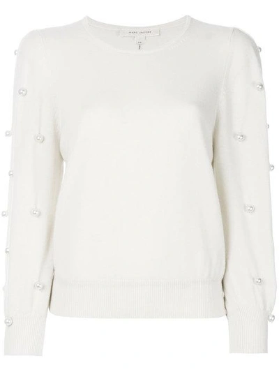 Shop Marc Jacobs Knitted Sweater In Neutrals
