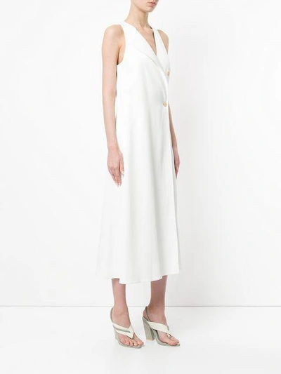 Shop Dion Lee Soft Trench Dress In White