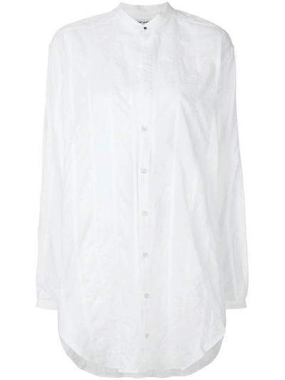 Shop Saint Laurent Stripe-pattern Oversized Shirt In White