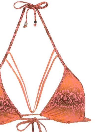 Amir Slama Printed Triangle Top Bikini Set In Yellow