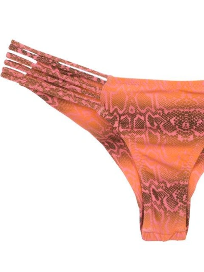 Amir Slama Printed Triangle Top Bikini Set In Yellow