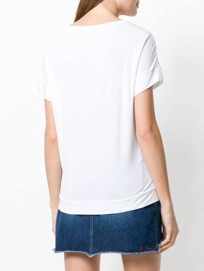 Shop Versace Jeans Floral Print T-shirt - White