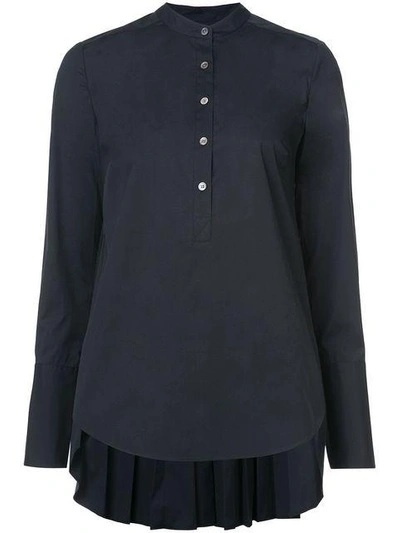 Shop Veronica Beard Asymmetric Henley Shirt