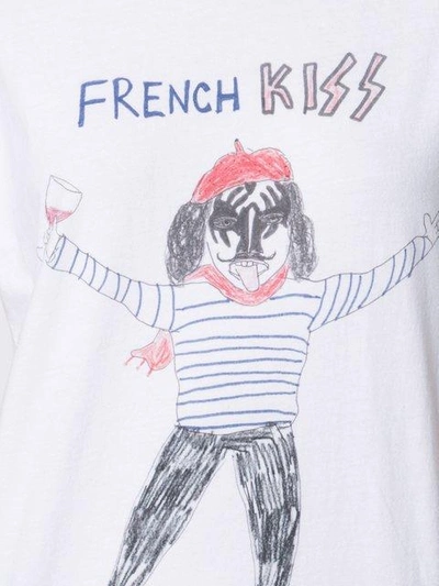 Shop Unfortunate Portrait 'french Kiss' T-shirt In White