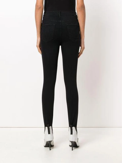 Shop Mother High Waist Stirrup Skinny Jeans - Black