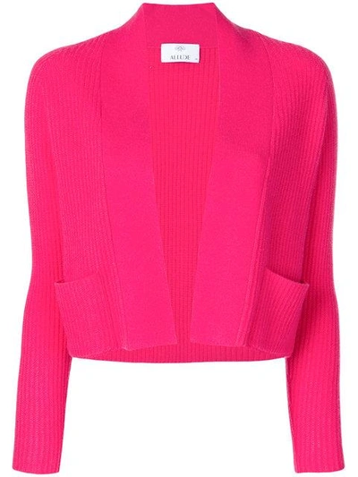 Shop Allude Ribbed Cardigan - Pink