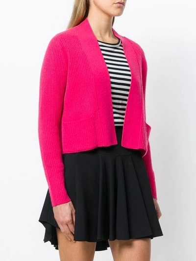 Shop Allude Ribbed Cardigan - Pink