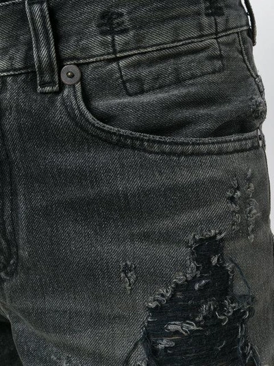 Shop R13 Destroyed Denim Shorts In Black