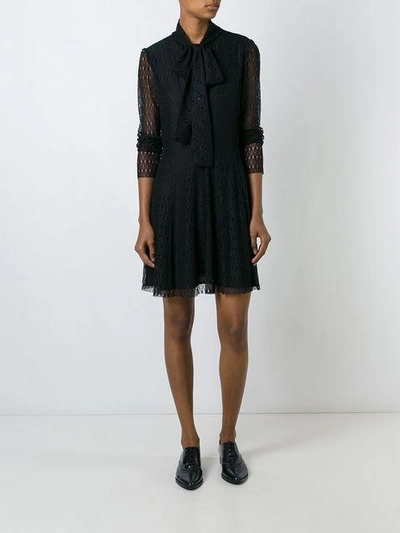 Shop Philosophy Di Lorenzo Serafini Lace Mini Dress - Black