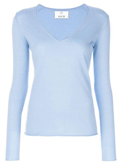 Shop Allude V-neck Sweater - Blue