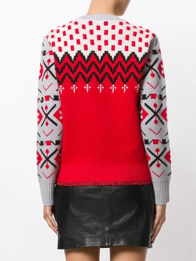 Shop Coach Pullover Mit Muster In Red/grey