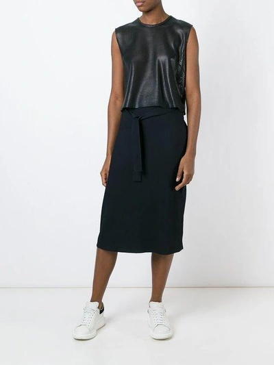Shop Helmut Lang Wrap Midi Skirt