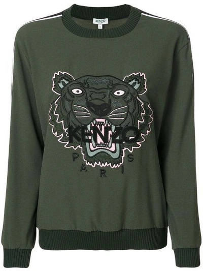 Shop Kenzo Tiger Sweatshirt - Green