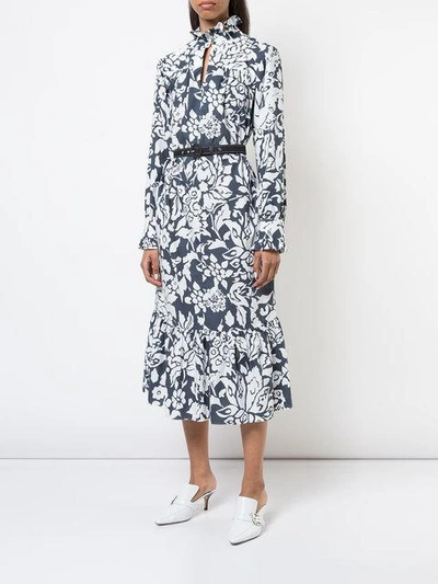 printed belted dress