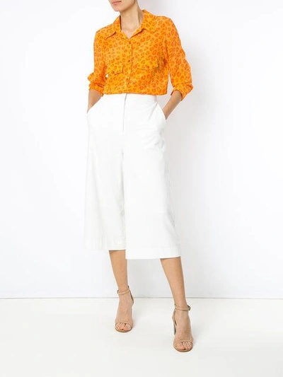 Amir Slama Leopard Print Shirt In Yellow