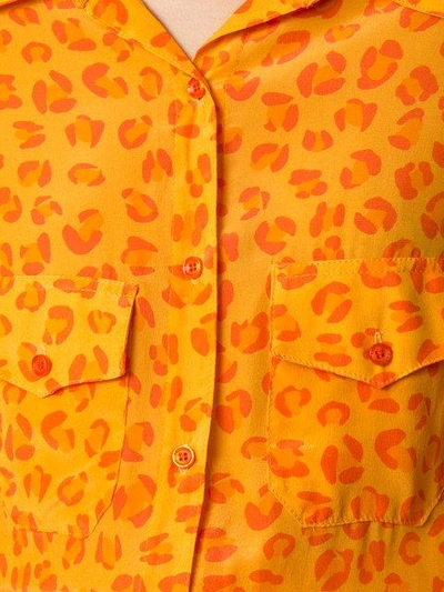 Shop Amir Slama Leopard Print Shirt In Yellow