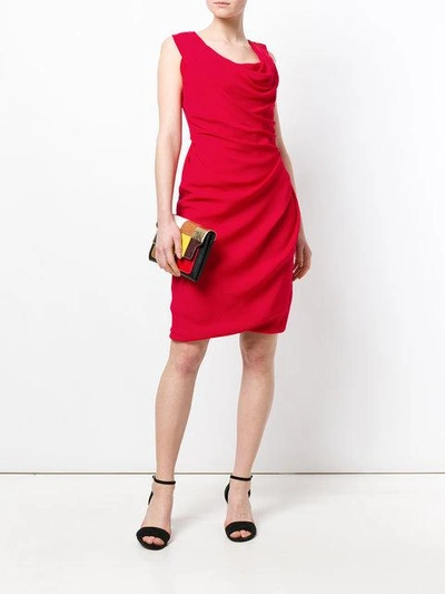 Shop Vivienne Westwood Anglomania Cowl Neck Dress - Red