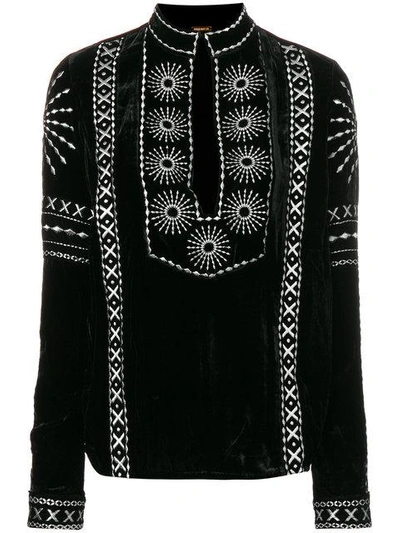 Shop Dodo Bar Or Embroidered Blouse In Black