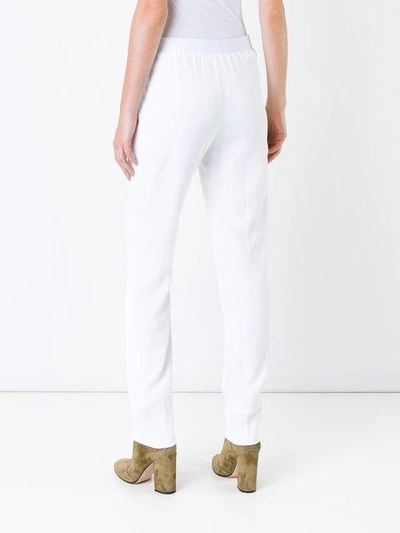 Shop Chloé Straight Leg Trousers In White