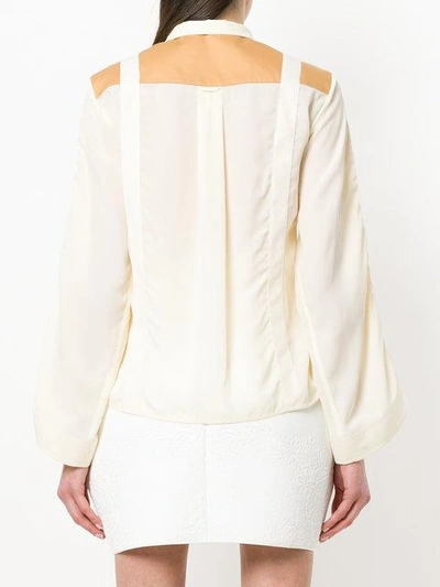 Shop Chloé Military Buckled Shirt In Neutrals