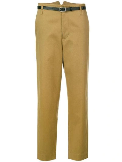 Shop Golden Goose Chino Golden Trousers In Brown