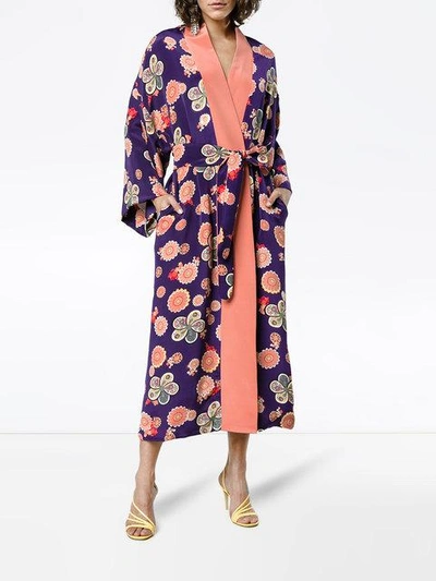 Shop Racil Floral Silk Wrap Maxi Dress