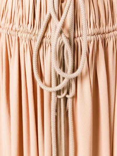 Shop Lanvin Drawstring Maxi Skirt In Pink