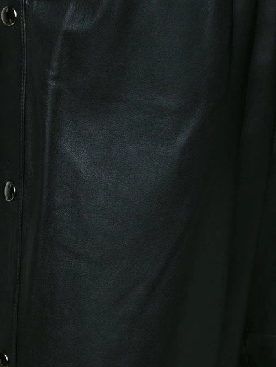 Shop Maison Margiela Defile Leather Trousers - Black