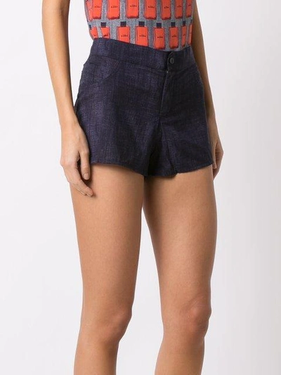 Shop Amir Slama Denim Shorts In Blue