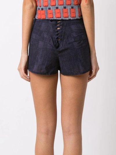 Shop Amir Slama Denim Shorts In Blue