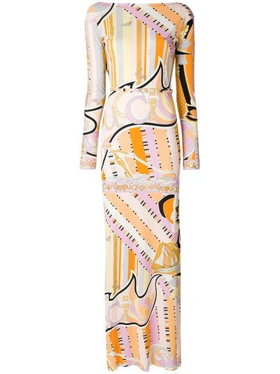 Shop Emilio Pucci Signature Printed Dress - Multicolour
