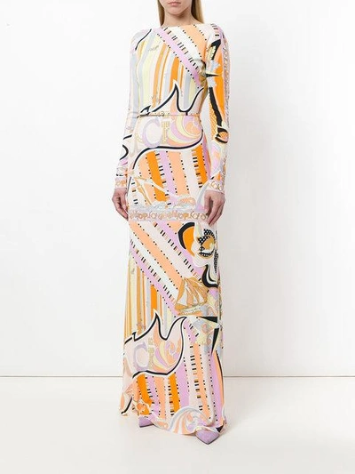 Shop Emilio Pucci Signature Printed Dress - Multicolour