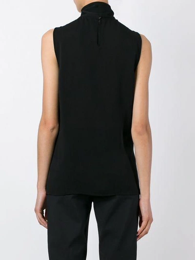 Shop Dsquared2 Sleeveless Pussybow Blouse In Black