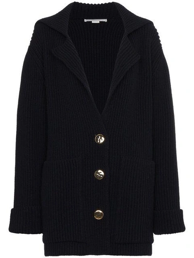 Shop Stella Mccartney Split Side Cardigan - Blue