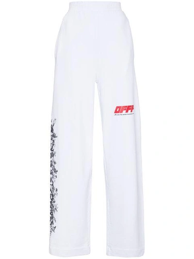 Shop Off-white Woman Motif Track Pants In White
