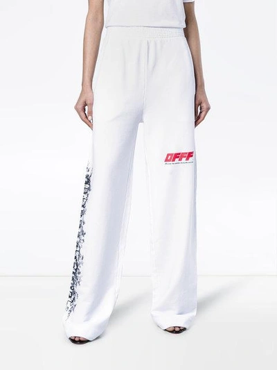 Shop Off-white Woman Motif Track Trousers In White