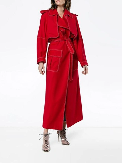 Shop Michael Lo Sordo Wool Trench Coat