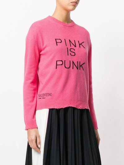 Shop Valentino Pink Is Punk Jumper