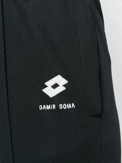 Shop Damir Doma Wide Leg Track Pants - Black