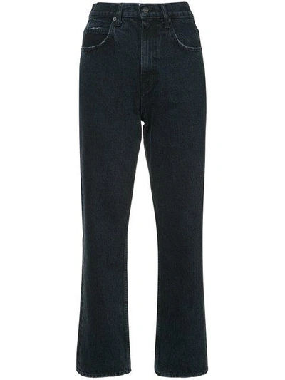 Shop Proenza Schouler Pswl Cropped Flare Jeans In Grey
