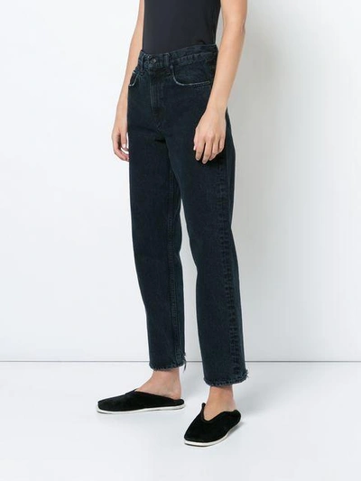 Shop Proenza Schouler Pswl Cropped Flare Jeans In Grey