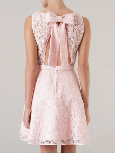 Shop Martha Medeiros Flared Lace Dress - Pink