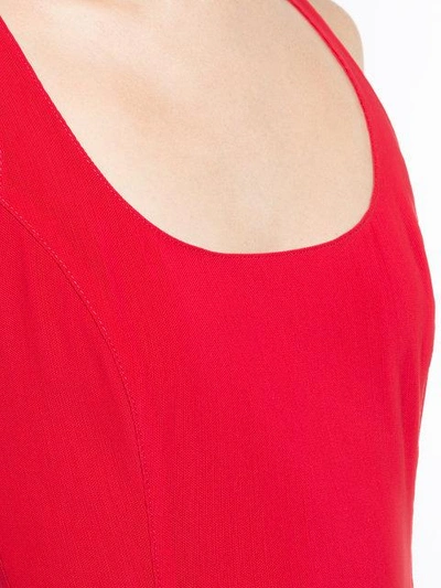 Shop Alexander Wang Fitted Silhouette Dress In Red