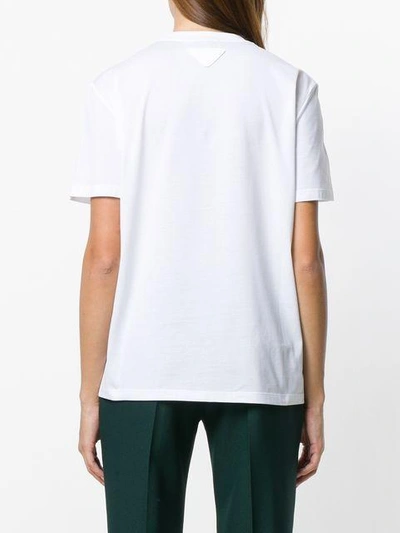 Shop Prada Poster Girl Print T-shirt - White
