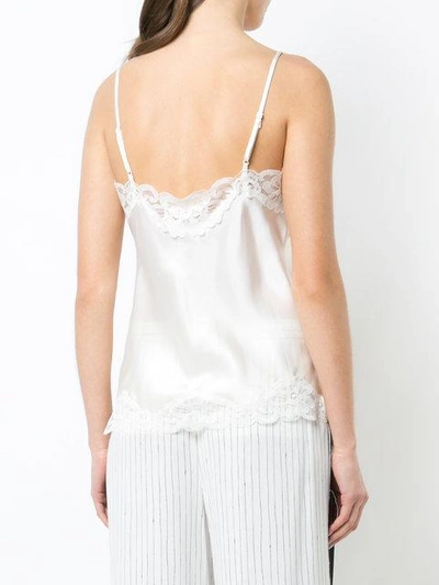 Shop Gold Hawk Lace Insert Vest In White