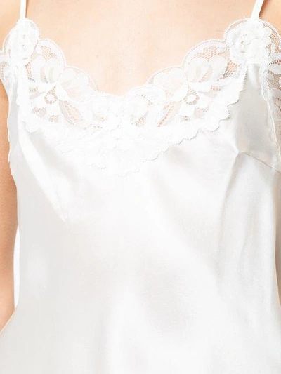 Shop Gold Hawk Lace Insert Vest In White