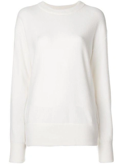 Shop Laneus Ruffled Detail Jumper - White