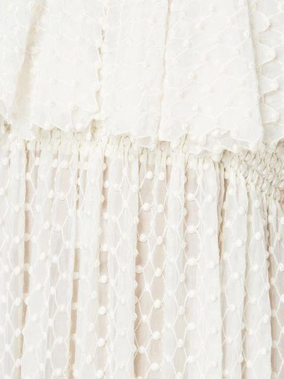 Shop Litkovskaya Layered Embroidered Dress In White