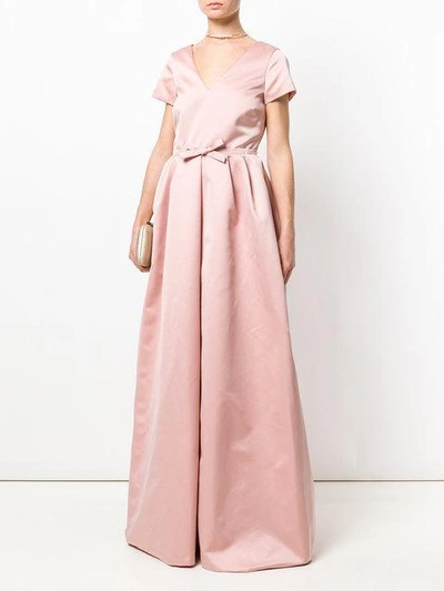 Shop Rochas Bow-embellished Gown - Neutrals